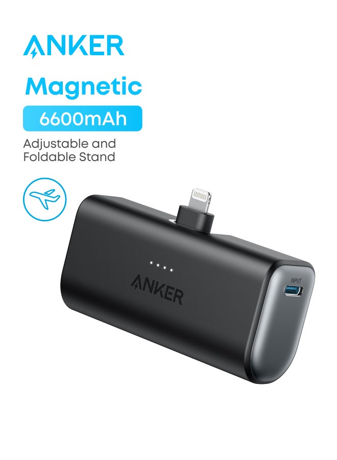 Anker Portable Charger with Built-in Lightning Connector, MFi Certified, Battery Pack 5,000mAh 12W, Compatible with iPhone 14/14 Pro / 14 Plus / 14 Pro Max, iPhone 13 and 12/11/X Series (Black) - Image 1
